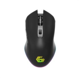 Gembird 6 button rechargeable wireless RGB gaming mouse Firebolt black