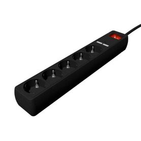 Gembird Power strip with USB charger 5 sockets 1.5 m USB 2A black