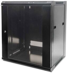 Intellinet 19 Wallmount Cabinet 12U 600 mm (23.6 in.) Depth Black