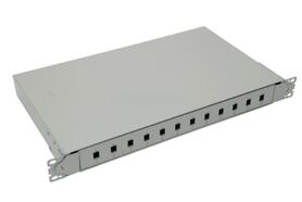 NFO Patch Panel 1U 19 12x SC Simplex LC Duplex Slide out on rails 1 tray