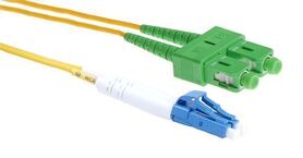 NFO Patch cord, LC UPC-SC APC, Singlemode 9 125, G.657A2, Duplex, 10m