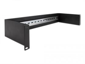 Delock 19” DIN rail Panel 2U black