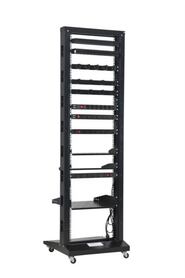 NaviaTec 19 2 Post Open Frame Rack, 29U Black