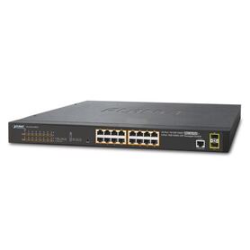 Planet 18 Port Managed Rackmount 802.3at Switch (16x RJ45 Gbe 30W port PoE (220W) 2x 100 1000X SFP