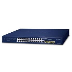 Planet 24 Port 10 100 1000T 4 Port 100 1000X SFP Managed Gigabit Switch with 36 72V DC Redundant Power