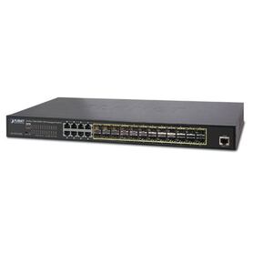 Planet L2 24 port 100 1000X SFP 8 port Shared TP Managed Switch Redundant AC DC Power
