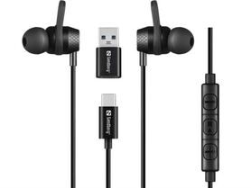 Sandberg USB C A In Earset with Line Mic