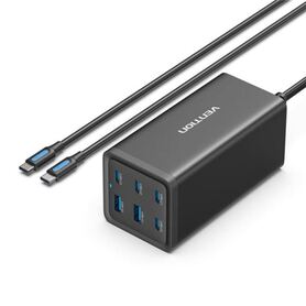 Vention 6 Port USB (C C C C A A) Desktop GaN Charger (140W 140W 45W 20W 18W 18W) Plug