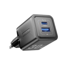 Vention 2 Port USB (C A) GaN Charger (30W 30W) EU Plug Black