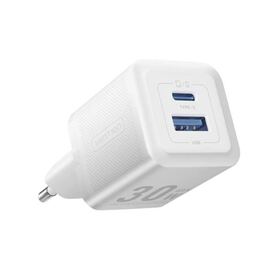 Vention 2 Port USB (C A) GaN Charger (30W 30W) EU Plug White