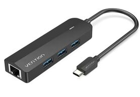 Vention USB C to USB 3.0*3 RJ45 Micro B HUB 0 15m Black