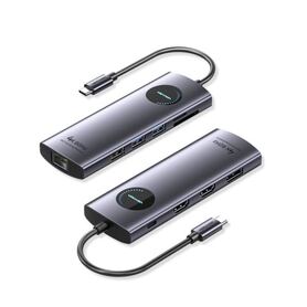 Vention USB C to DP HDMI USB 3.0 x 2 USB 2.0 RJ45 SD TF PD MST Docking Station 0 15m